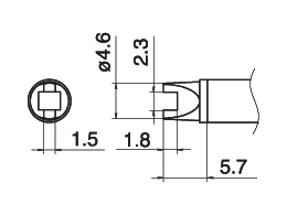 Hakko T15-R23 паяльне жало оригінал