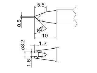 Hakko T20-1611 паяльне жало оригінал