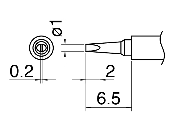 Hakko T30-D1 зрізане паяльне жало оригінал
