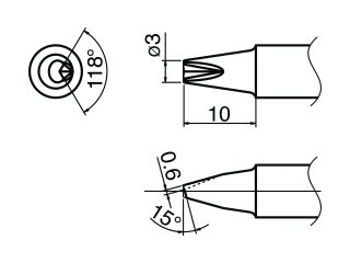 Hakko T33-SS1610 паяльне жало оригінал