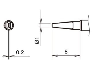 Hakko T38-03L1 жало до пінцета оригінал