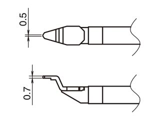 Hakko T51-C05 бевел жало до пінцета оригінал