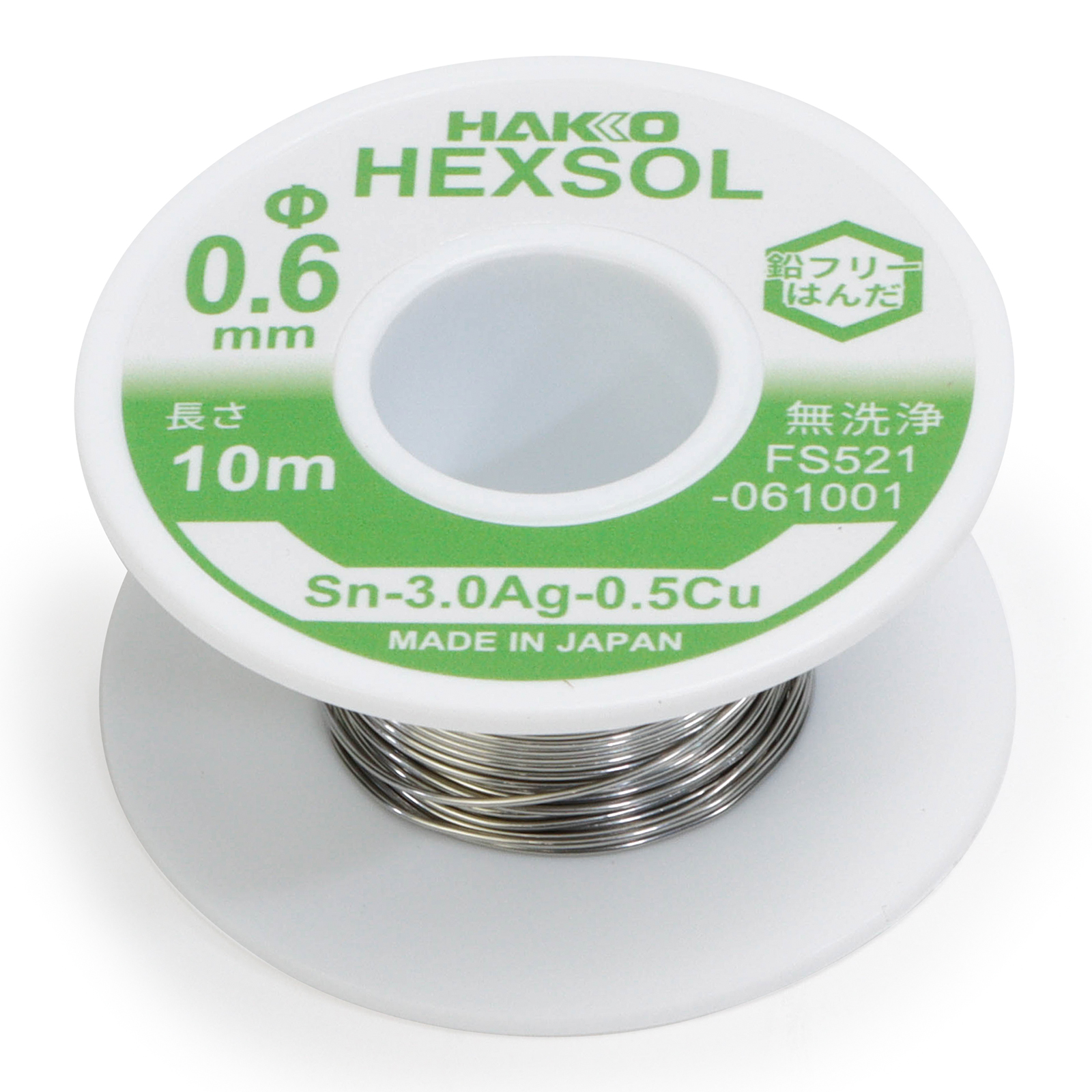 Hakko FS-521-061001 припій Sn-3.0Ag-0.5Cu Φ0.6мм оригінал
