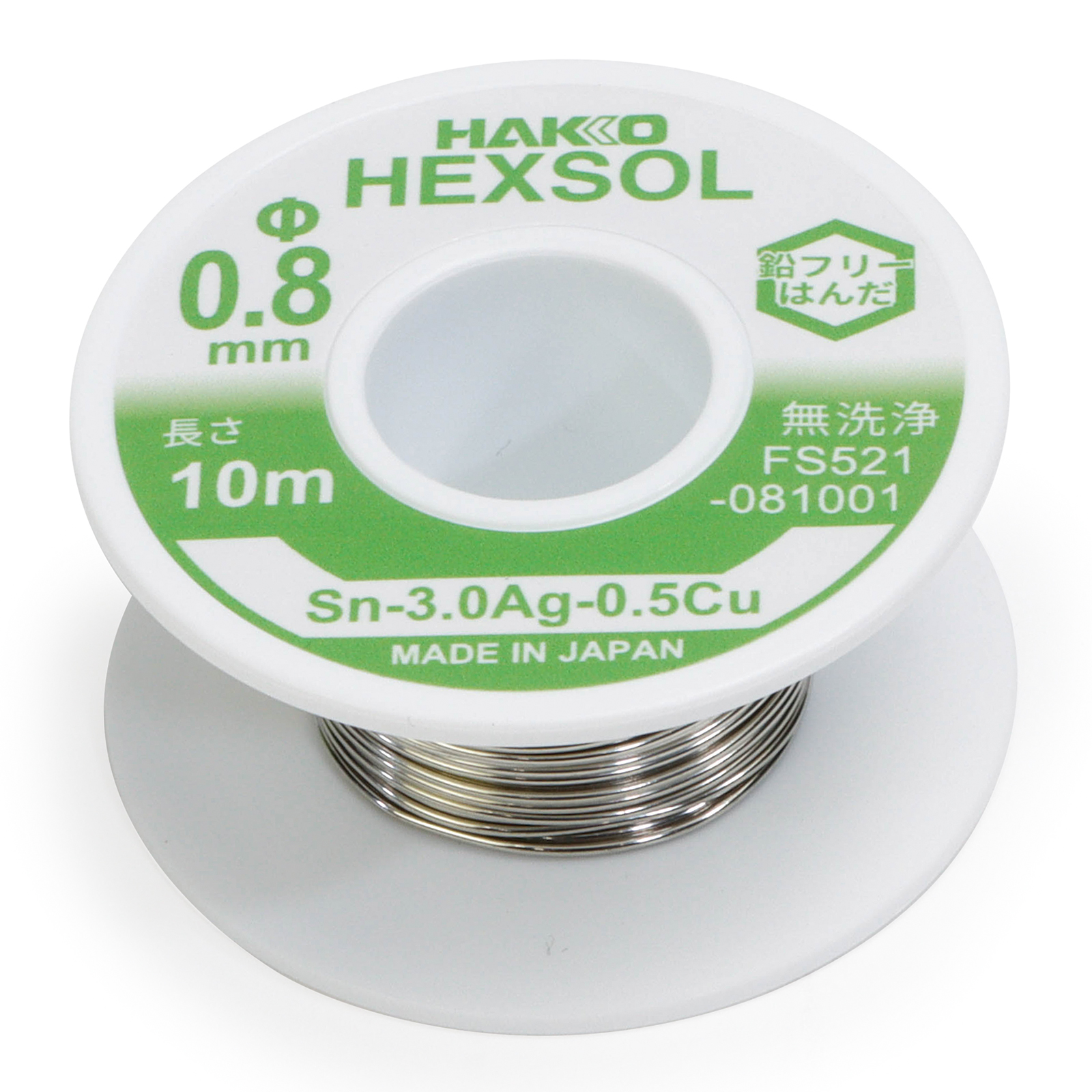 Hakko FS-521-081001 припій Sn-3.0Ag-0.5Cu Φ0.8мм оригінал